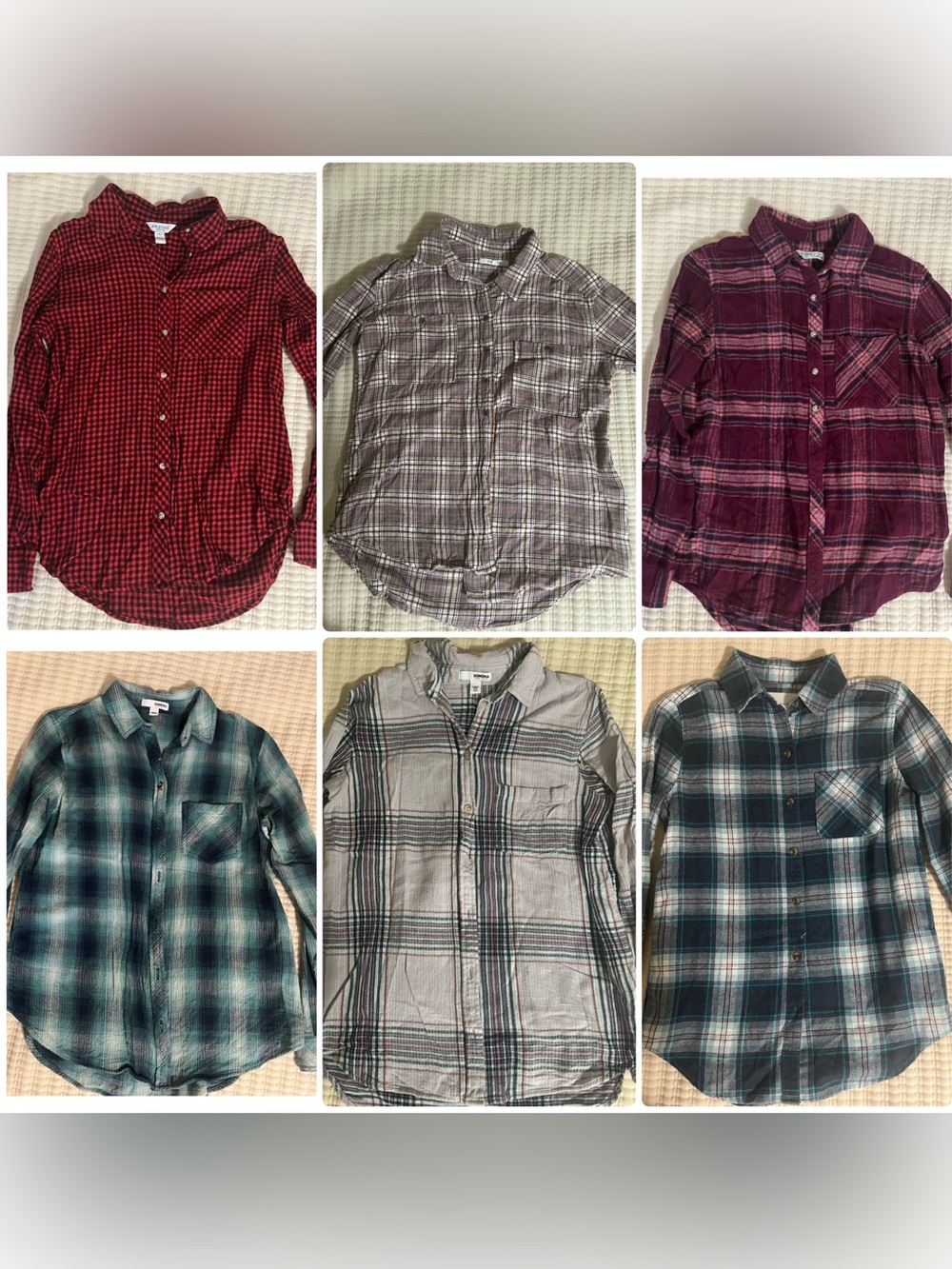 Bundle of 6 assorted brands button down tops